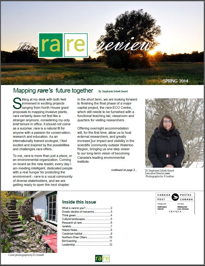 The rare Review - Spring 2014_Front Page